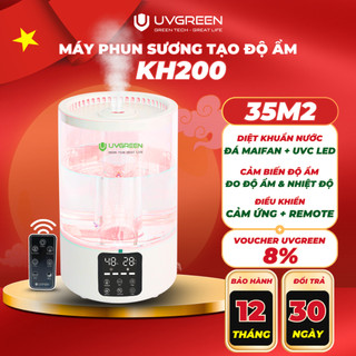   UVG  Máy Phun Sương Tạo Ẩm Không Khí UVGREEN KH200 5L Phun Sương Mịn UVC Diệt Khuẩn Xông Tinh Dầu 