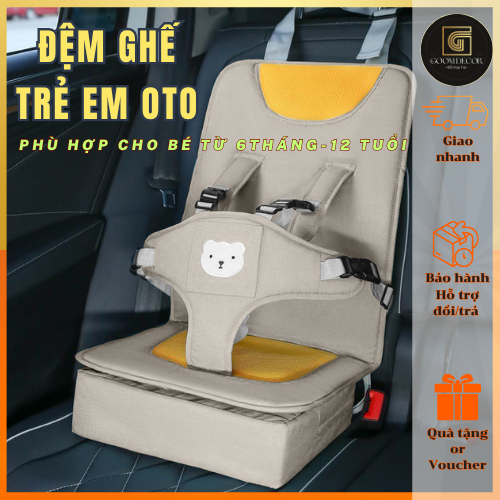 Ghế đệm hỗ trợ cho trẻ em trên oto dành cho bé từ 2 - 6 tuổi phù hợp cho mọi dòng xe, đệm tháo rời d
