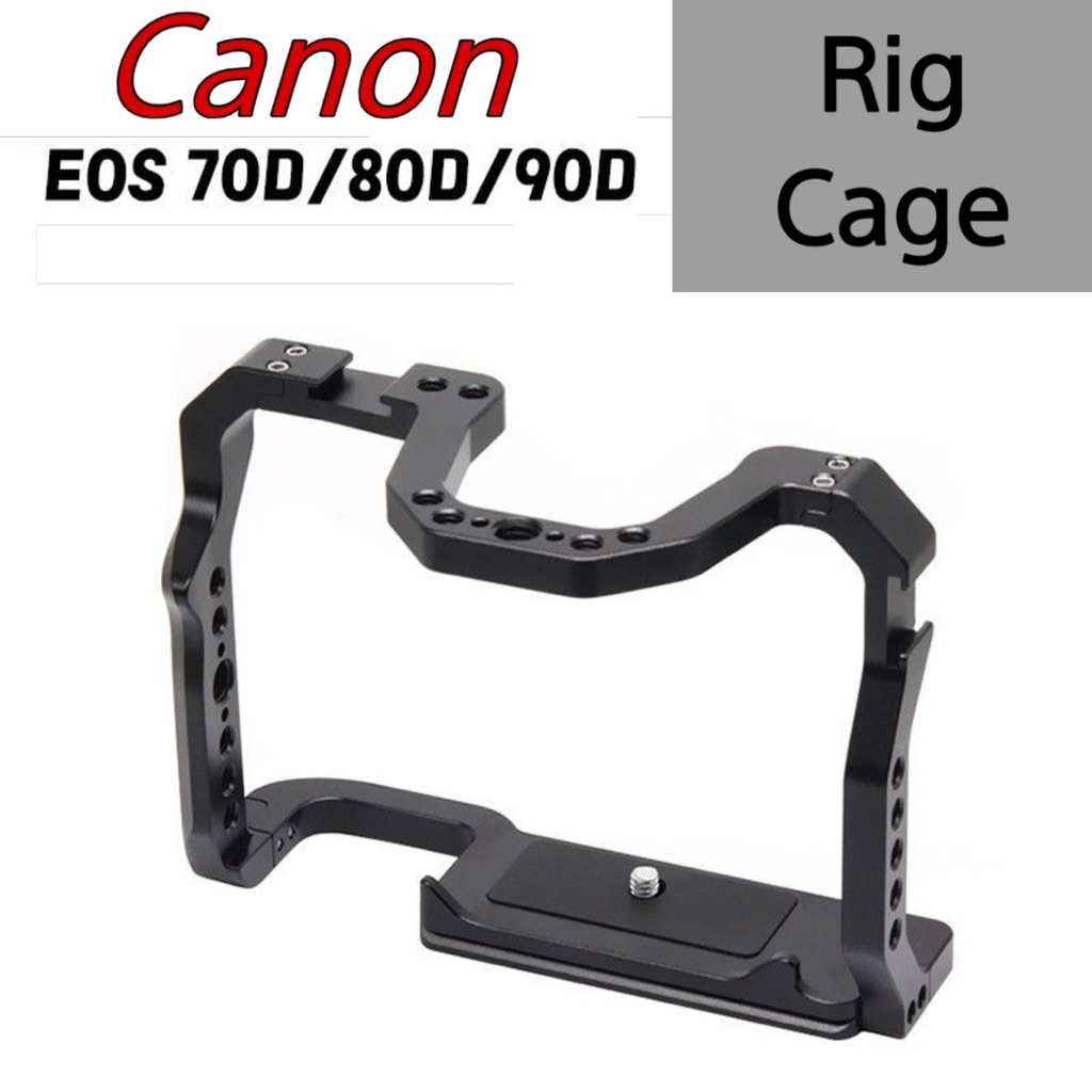 CANON EOS 70D 80D 90D | Khung bảo vệ rig cage giá treo phụ kiện máy ảnh CANON EOS 70D 80D 90D