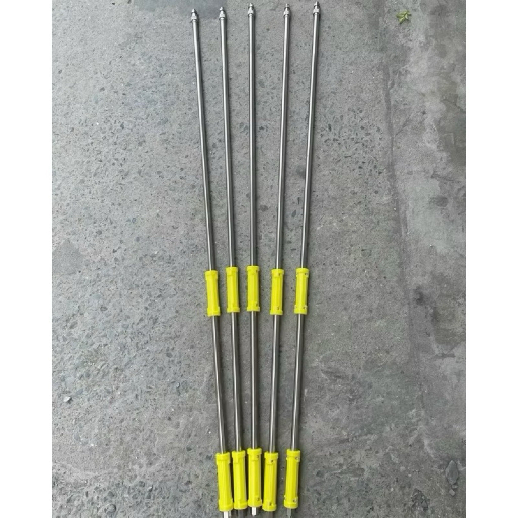 Cần xịt thuốc cần rút tưới cây inox vàng loại tăng giảm chiều dài 1.5m đến 3m dạng rút