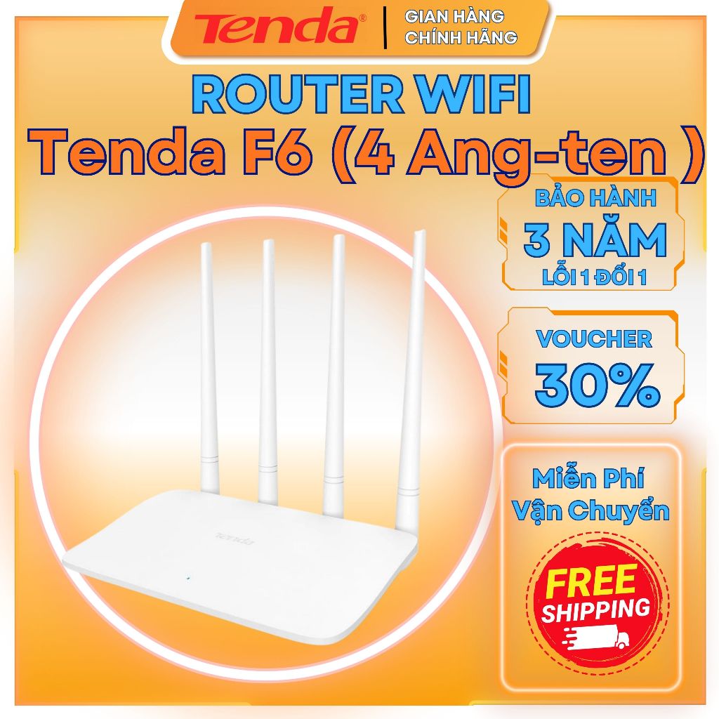 Bộ phát wifi TENDA F3, TENDA F6 , xuyên tường tốt, tốc độ 300Mbps, BH 36 tháng, Chính hãng