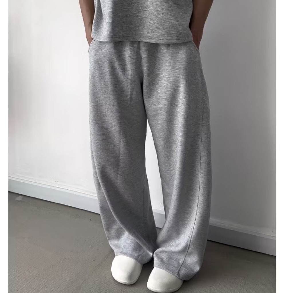 Quần nỉ 2 da form rộng ống cong ,Quần ống rộng nam nữ mềm mịn, không bai xù unisex | BigBuy360 - bigbuy360.vn