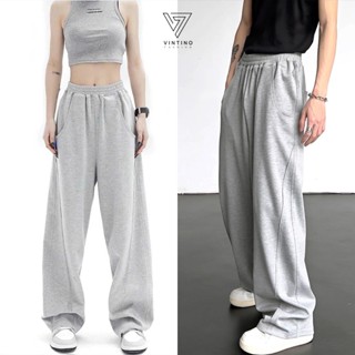  Quần Nỉ Nam Ống Suông Rộng Thể Thao Vải Cotton 2 Da Co Giãn Nam Nữ Track Pants Unisex VINTINO Q2DA 