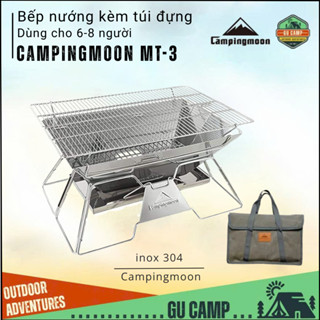    SẴN - HỎA TỐC   Bếp nướng Campingmoon MT-3 bếp BBQ cho 6-8 người chất liệu thép không gỉ inox 304 sử dụng 5-10 năm 
