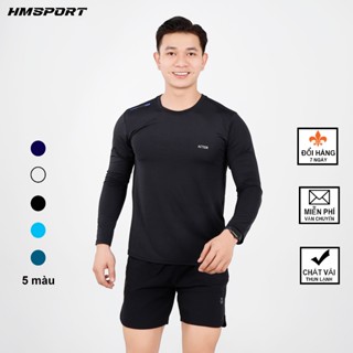 Áo thun thể thao dài tay nam Hmsport design mã D06 chất vải thun lạnh co giãn đa chiều, thoải mái vận động.