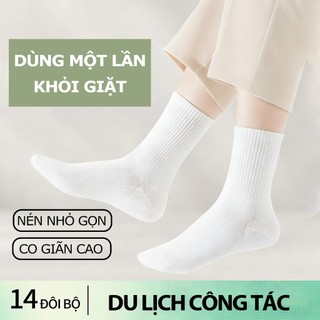 Tất Nén Du Lịch Dùng，Tất nam nữ bassic dễ phối đồ ,Tiện Lợi Phù Hợp Đi Du Lịch，Mềm mại và thoải mái,Kiểu dáng đơn giản