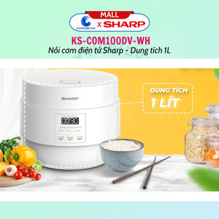 Nồi cơm điện tử Sharp KS-COM100DV-WH (1L) - Chính Hãng