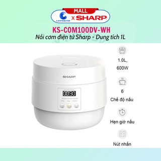 Nồi cơm điện tử Sharp KS-COM100DV-WH (1L) - Chính Hãng