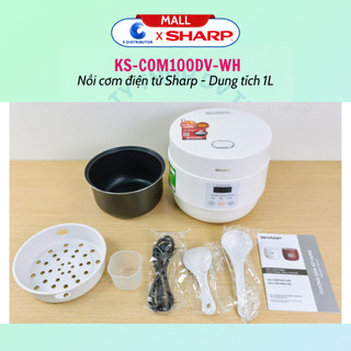 Nồi cơm điện tử Sharp KS-COM100DV-WH (1L) - Chính Hãng