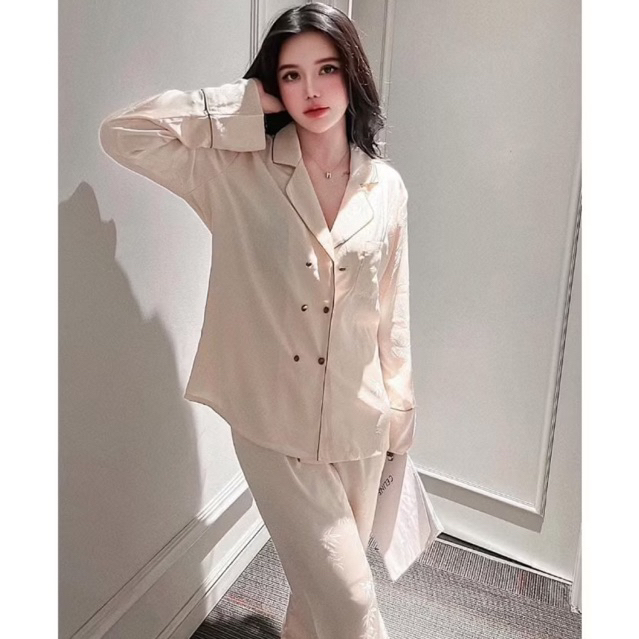 Bộ Lụa Mặc Nhà Pijama Nữ Cộc Tay Chất Lụa Cao Cấp Mát Mềm Mịn ELSA PIJAMA