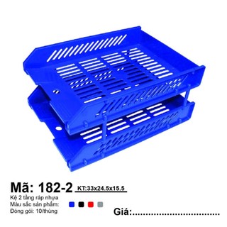 Khay kệ 2 tầng nhựa xukiva 182.2 đựng hồ sơ văn phòng tiện lợi