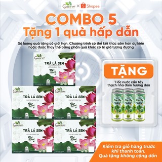  Combo 5 hộp Trà lá sen túi lọc Goce  - 5x40g 