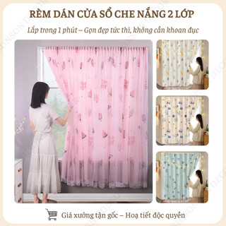  Rèm cửa sổ dán tường 2 lớp,13 MẪU BÁN CHẠY NHẤT 2025 tháo giặt dễ dàng không cần khoan đục tường 