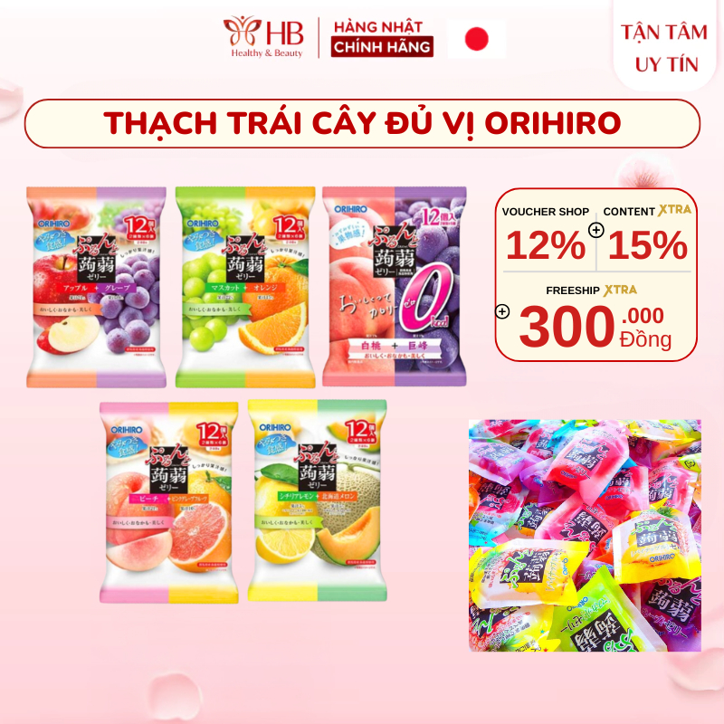 Thạch Trái Cây Orihiro Nhiều Vị Orihiro Nhật Bản Cho Bé Từ 12 Tháng Vị Dễ Ăn Túi Nhỏ Gọn
