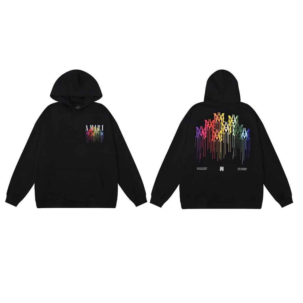 Áo Hoodie Amiri Hình In Logo Sắc Màu Nổi Bật - Áo Hoodie Nam Nữ Chất Liệu Nỉ Đông Cao Cấp