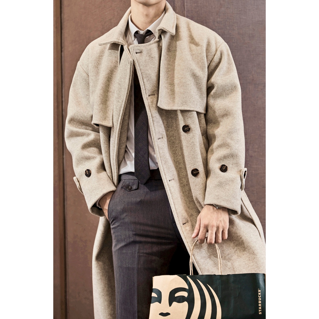 TRENCH COAT DẠ POLIDO CHẤT LIỆU DÀY DẶN ẤM ÁP THỜI TRANG NAM