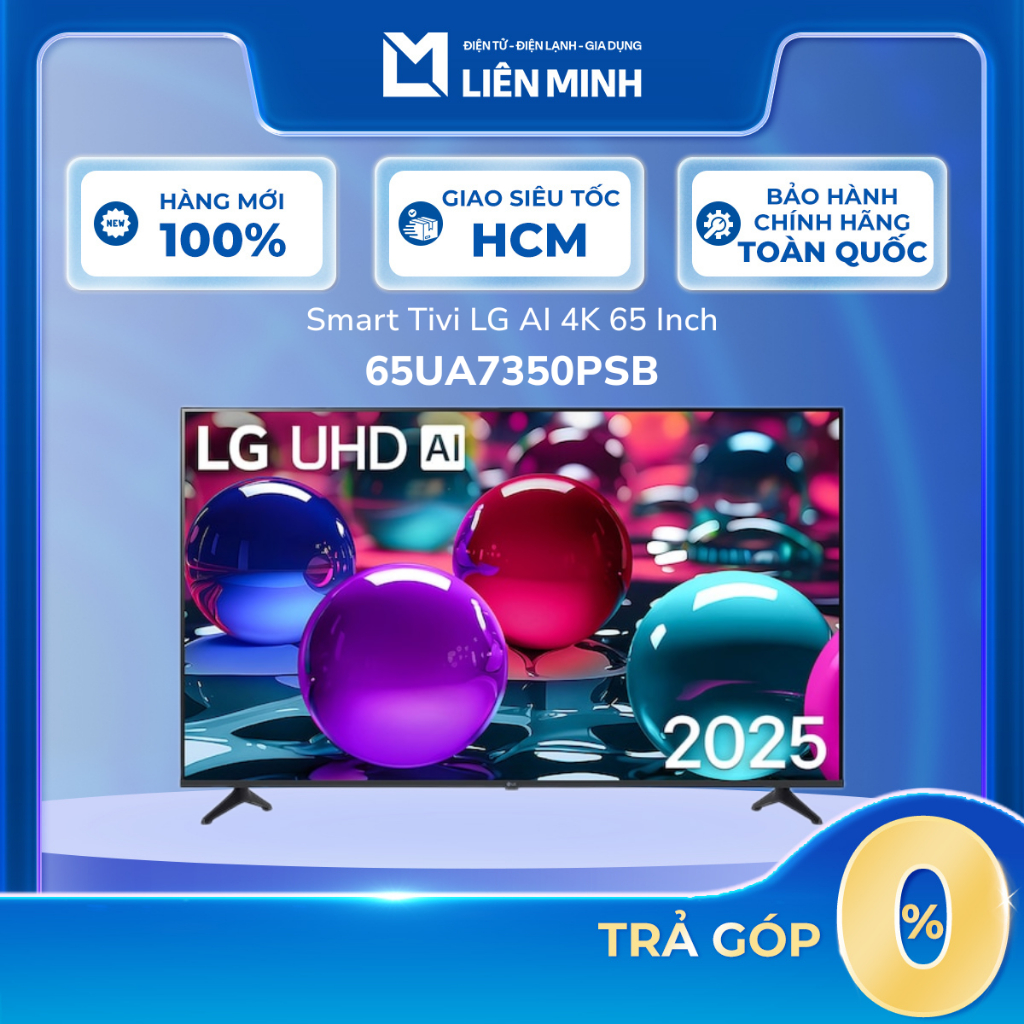 65UA7350PSB - Smart Tivi LG AI 4K 65 Inch 65UA7350PSB - Bảo Hành Chính Hãng [Giao Toàn Quốc]