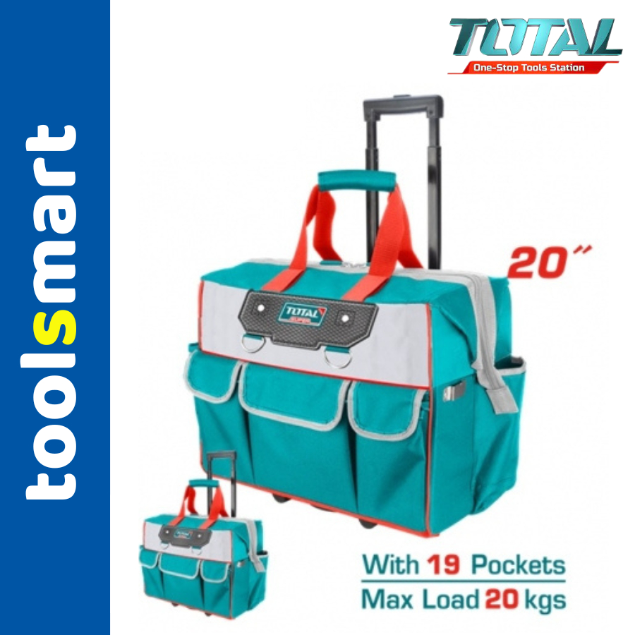 Túi dụng cụ kéo cán cứng 20 inch, vali đồ nghề 19 ngăn TOTAL THRRTB2012 tải tối đa 20kg (Đồ nghề)
