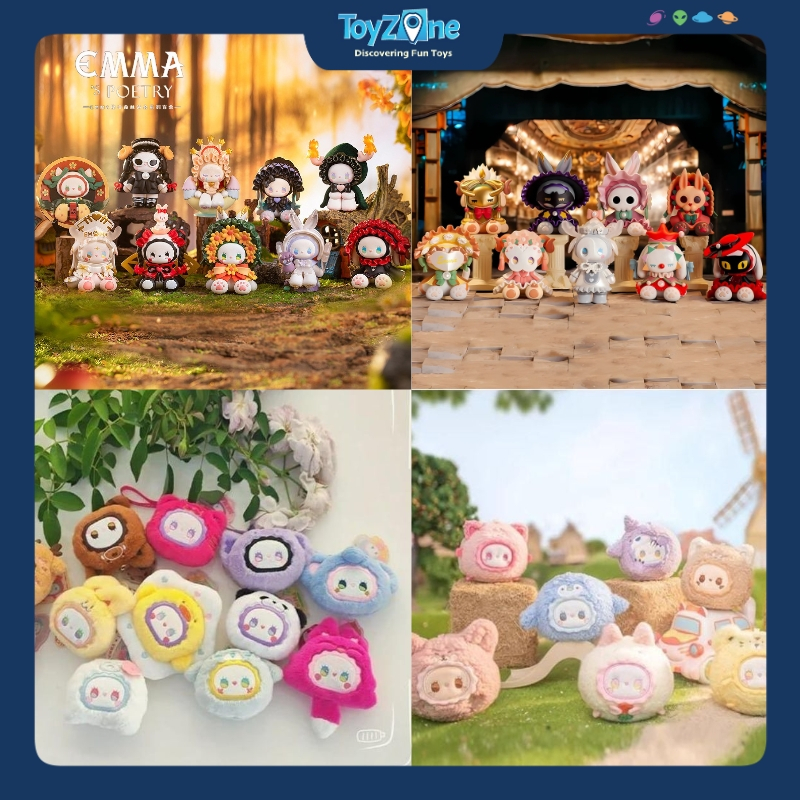 Mô Hình Đồ Chơi Blind box Emma Tiệc Trà, Mặt Nạ, Học Viện, RuaRua Zoo MJ STUDIO