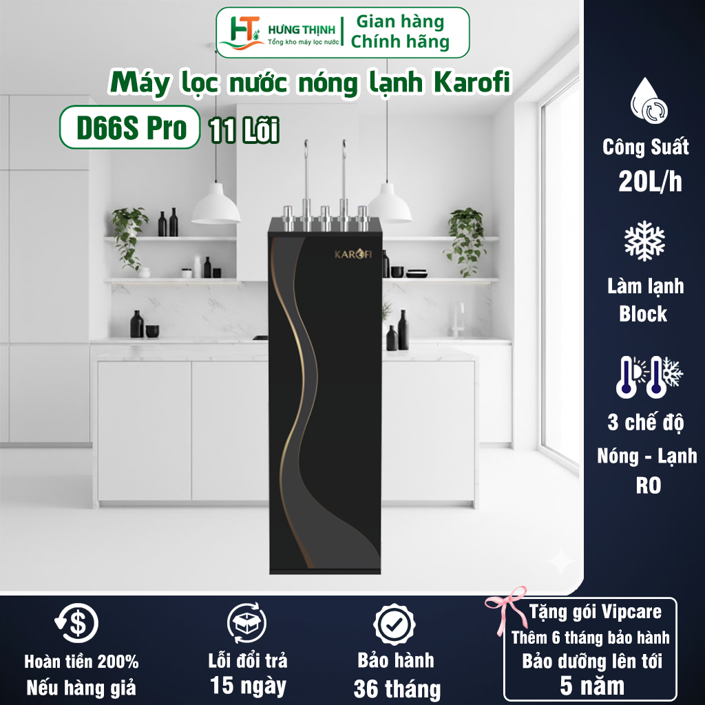 Máy Lọc Nước Nóng Lạnh Karofi KAD-D66S PRO – Mẫu Mới 2024 Hiệu Suất Gấp Đôi