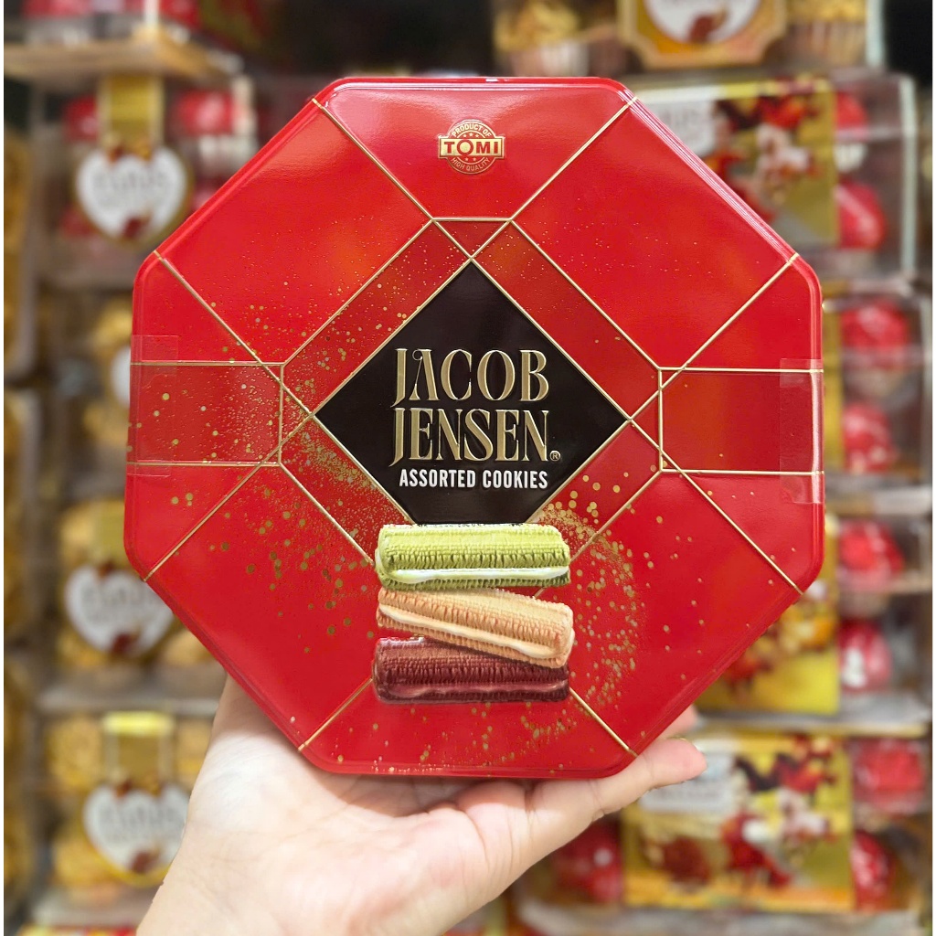 Bánh Quy JACOB JENSEN Hộp Thiếc Lục Giác 180g