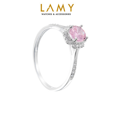 Nhẫn bạc LAMY Pink Gemstone Ring Silver 8211 - Nhẫn bạc ta cao cấp