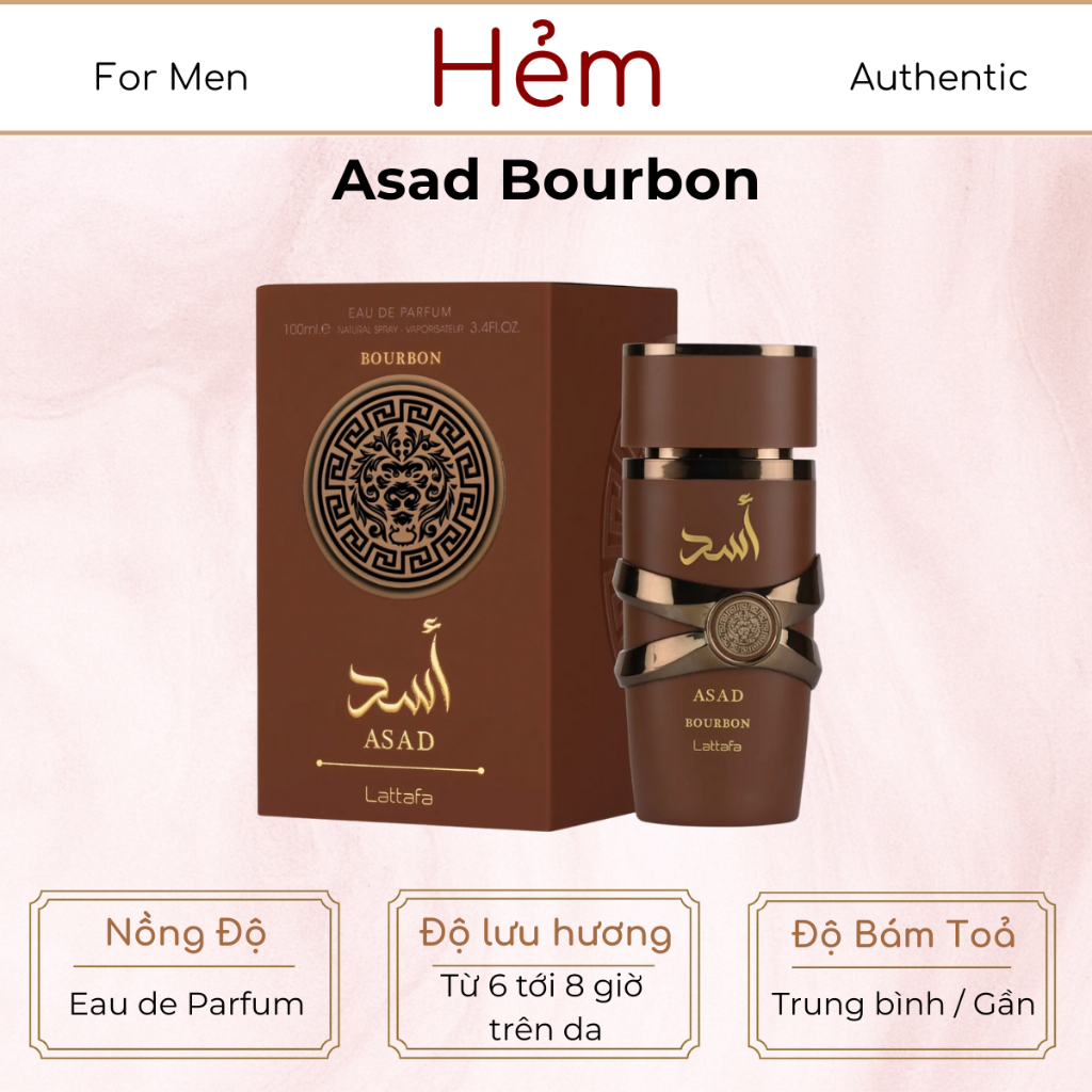 Fullseal 100ML | Lattafa Asad Bourbon EDP | Nước Hoa Nam | Hẻm Perfume