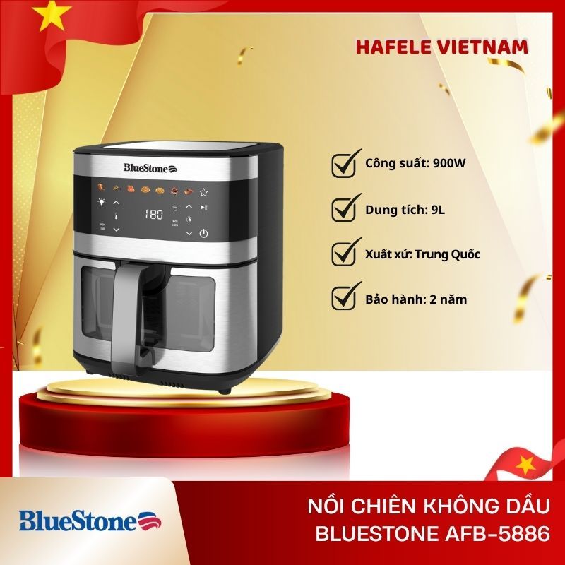 Nồi Chiên Không Dầu BlueStone AFB‑5886 9 Lít – Chiên Giòn – Công Suất Cao – An Toàn – FEM