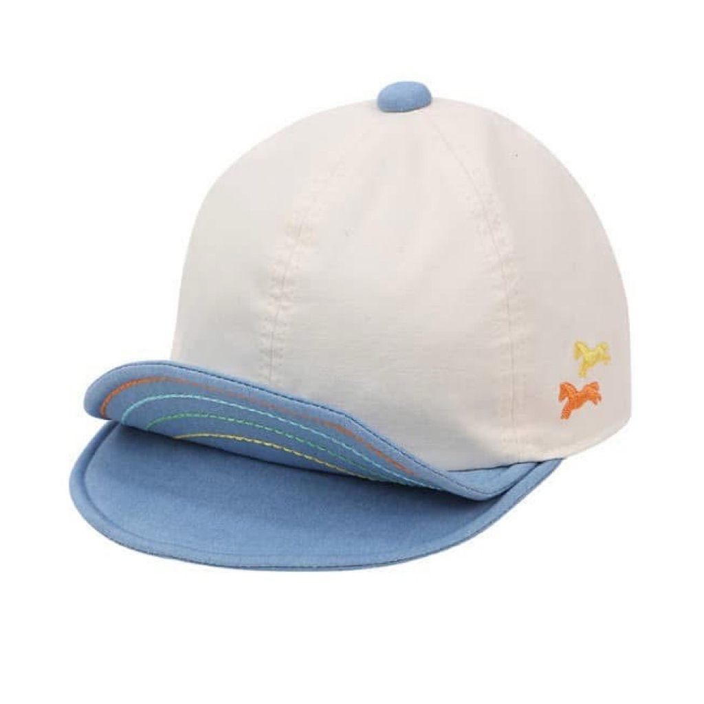 Mũ nón lưỡi trai Ettoi 2 vành thêu ngựa đẹp xỉu cho bé trai bé gái hàng săn sale Hàn Quốc