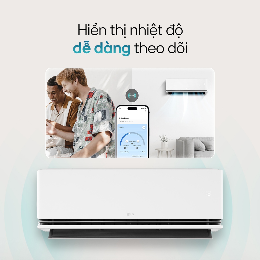 [Chỉ giao miền Nam/Bắc] IDH09M1 - Điều hòa LG DUALCOOL™Inverter AI Air 2 chiều 9.000 BTU (1HP) IDH09M1 | BigBuy360 - bigbuy360.vn