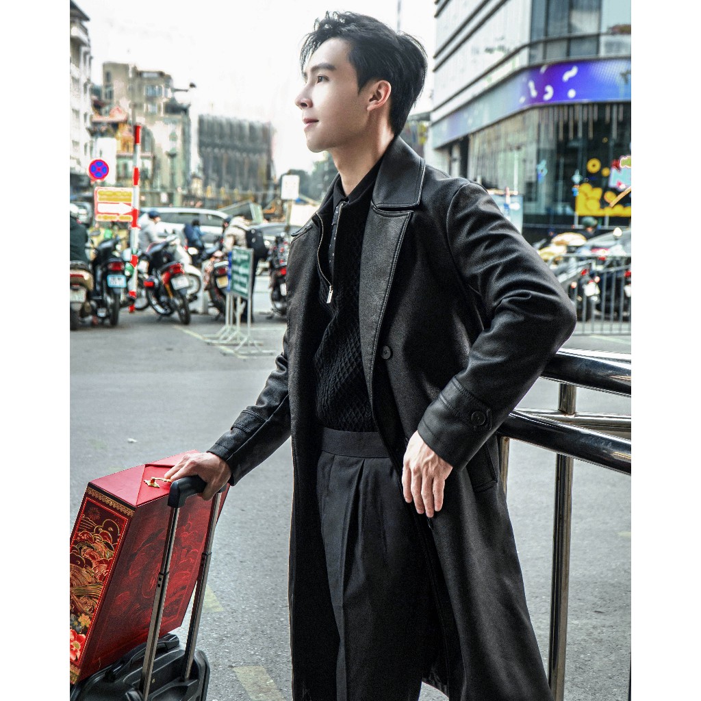 TRENCH COAT DA CAO CẤP POLIDO CHẤT MỀM MẠI ẤM ÁP THỜI TRANG NAM