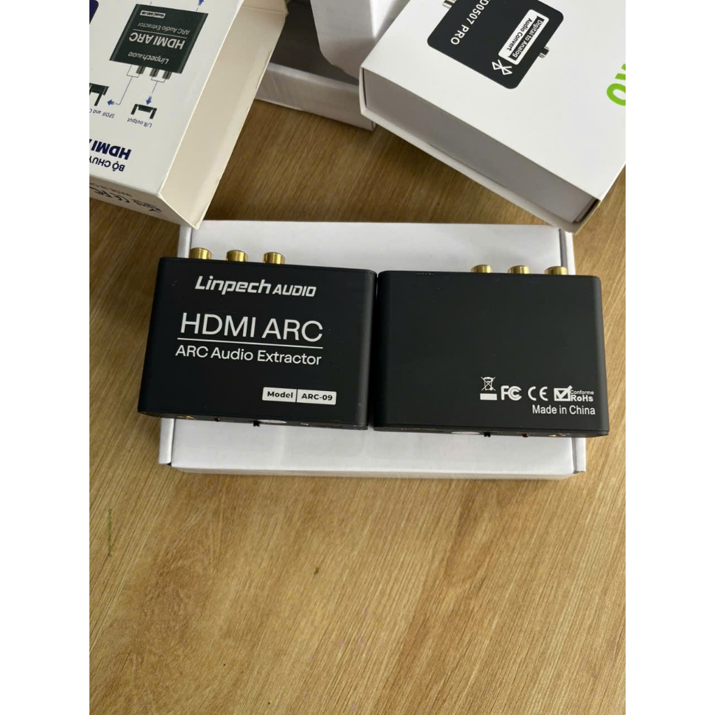 Bộ chuyển đổi âm thanh Linpech Audio HDMI ARC ADAPTER Model ARC-09.Bộ chuyển đổi HDMI ARC ra AV, AUX