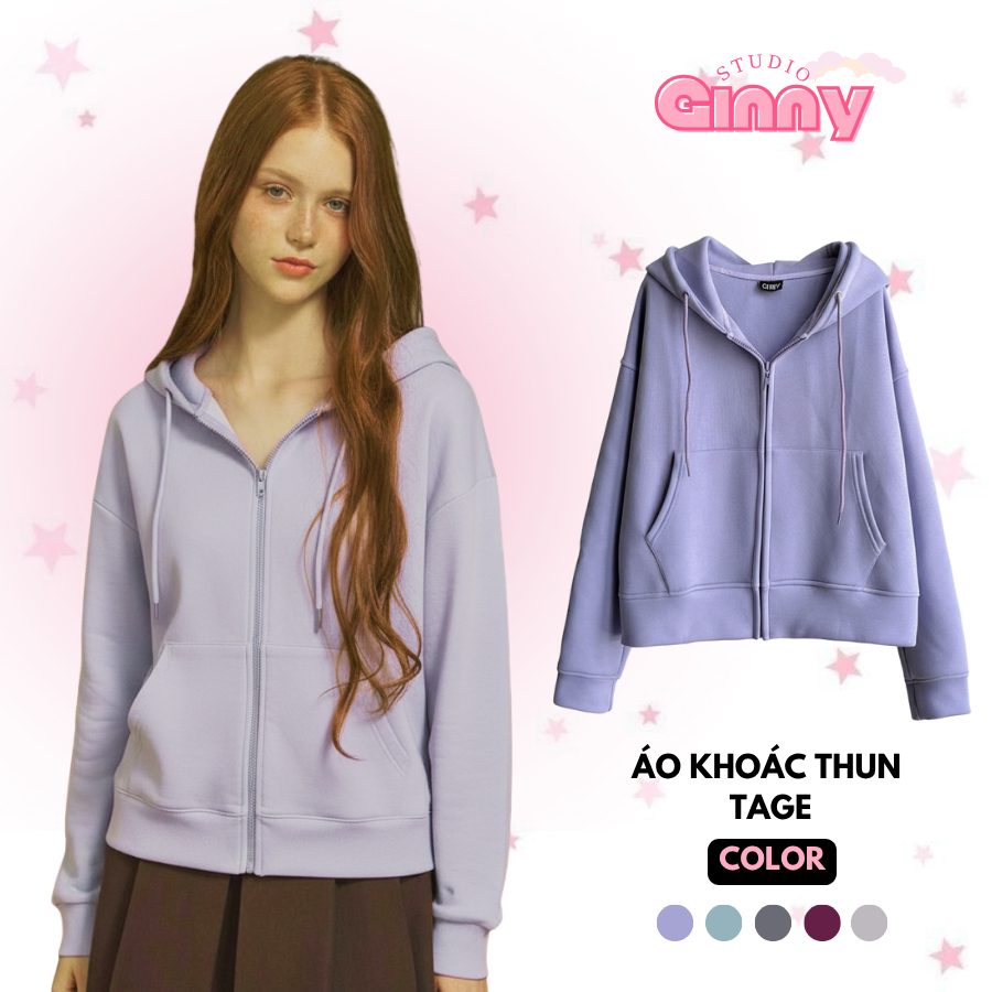 Áo khoác chống nắng thun cotton lạnh thấm hút mồ hôi tốt TAGE CG08 dày dặn lên chuẩn form gam màu pa
