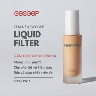  Kem nền Gesgep Liquid Filter Ivory 30ml lớp nền mỏng nhẹ tự nhiên phù hợp cho da sáng 