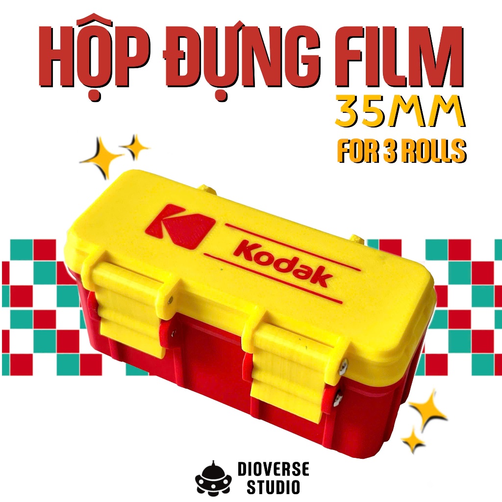 HỘP ĐỰNG FILM - 3 CUỘN 135 IN 3D NHỰA PLA - KODAK - FUJI - LOMOGRAFPHY - CINESTILL - ILFORD THIẾT KẾ