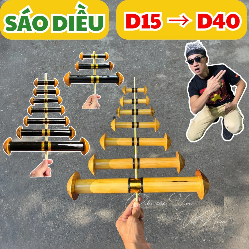 Sáo diều tổng hợp D15 D20 D25 D30 D35 D40 cho diều 1m2 1m5 1m7 2m 2m5 2m8 - Sáo nhựa - Sáo miệng gỗ 