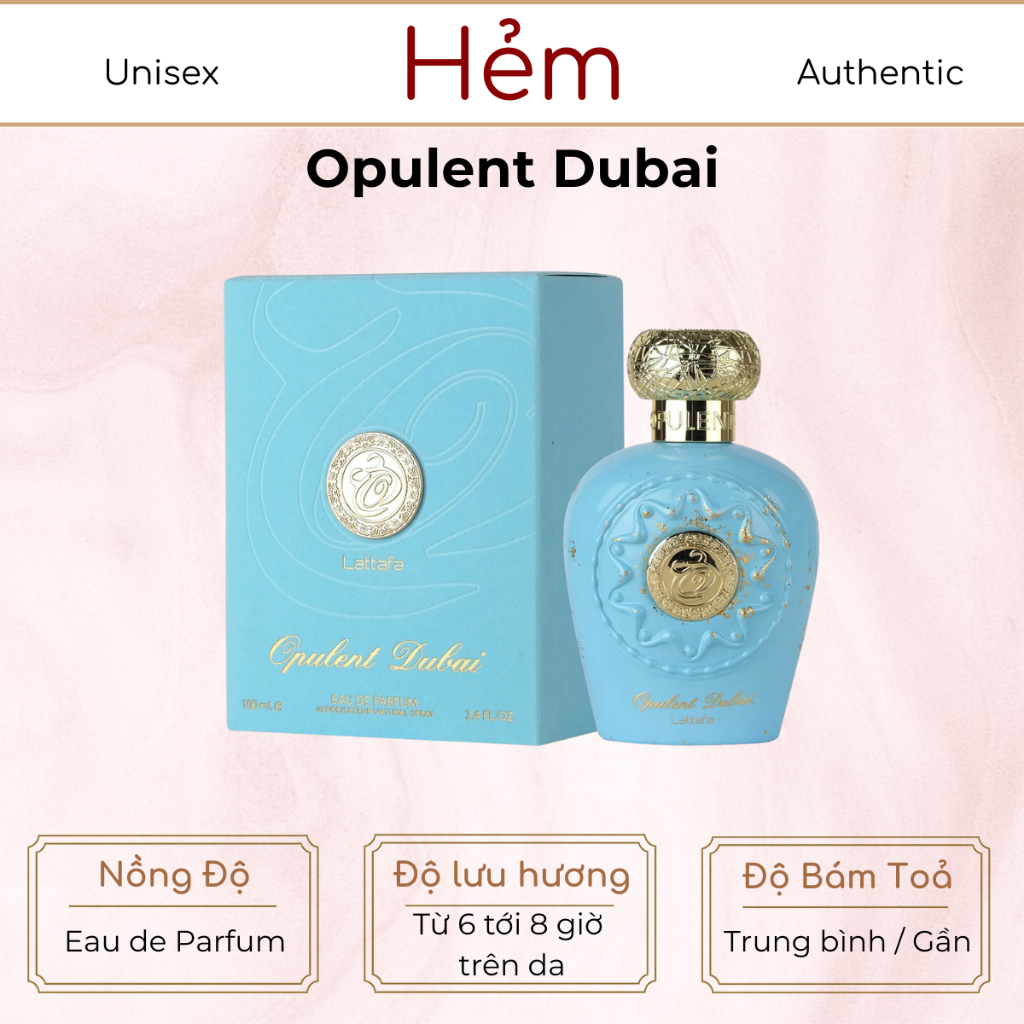 Fullseal 100ML | Lattafa Opulent Dubai EDP | Nước Hoa Unisex | Hẻm Perfume