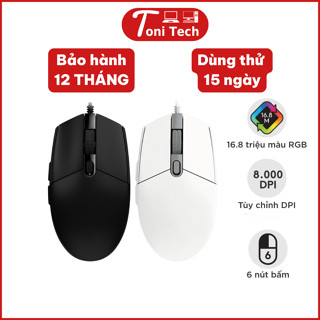 Chuột GAMING 8000 DPI Siêu Mượt G102 LED RGB, chuột máy tính có dây cao cấp, tự động đổi màu siêu đẹp.