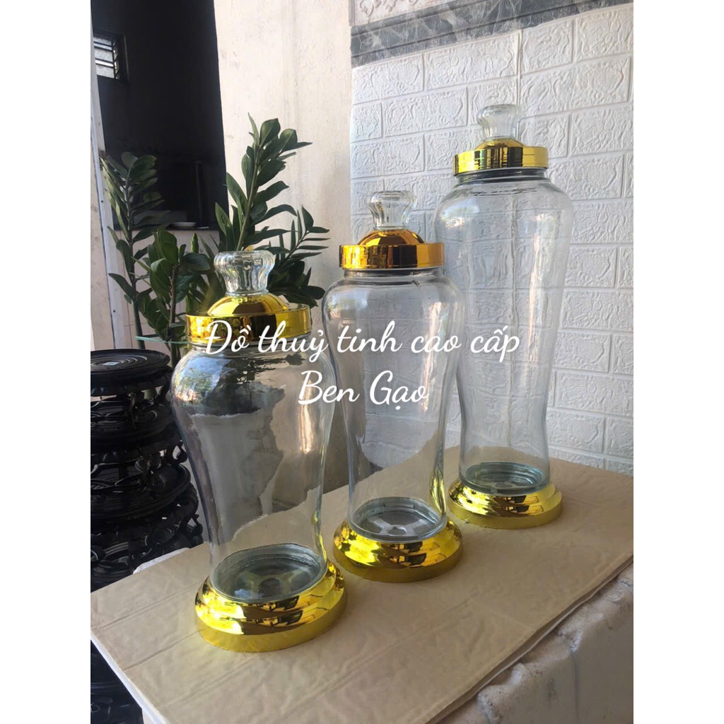 Bình Ngâm Rượu Thuỷ Tinh 3 Lít , 4 Lít , 7 Lit Không Vòi và có Vòi