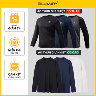 Áo Thun Giữ Nhiệt Nam Dài Tay 6ATOB001 7ATOT301 9ATOB502 Biluxury Áo Thun Biluxury Co Giãn Thoải Mái Nhiều Màu 
