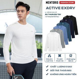  Áo thun giữ nhiệt dài tay nam Mentoris Chất Liệu Thun Thông Hơi Cao Cấp Mềm Mịn Co Giãn MDT02 