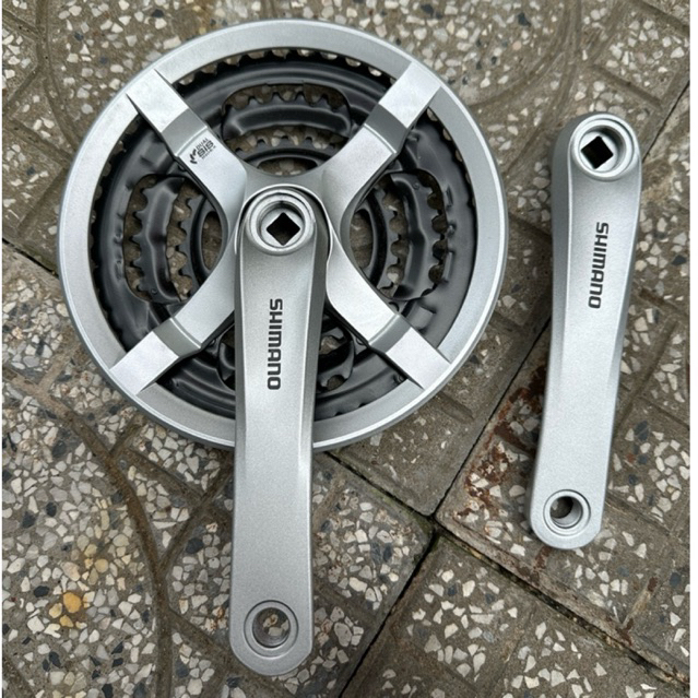 Đùi đĩa nhôm Shimano 3 tầng 48T TX801 và FC-M191 và FC-TY501. Giò dĩa xe đạp 3 tầng 28-38-48T. Chuẩn