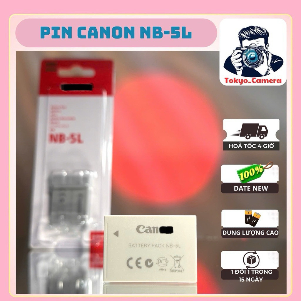 Pin Canon NB-5L dùng cho IXUS 800 IS, 850 IS, 860 IS, 870 IS, 900 Ti, 950 IS, 960 IS, 970 IS, 980 IS