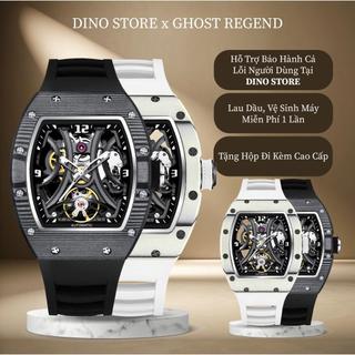 Đồng Hồ Cơ Nam Ghost Regend R2508 Phiên Bản Carbon Trăng Khuyết  Lộ Cơ Skeleton