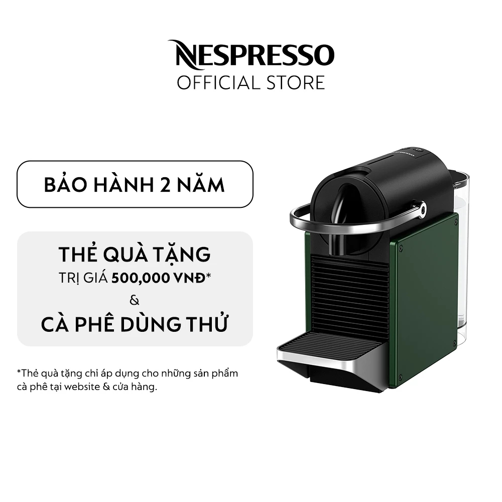 Máy pha cà phê viên nén Nespresso Pixie Xanh Lá Đậm