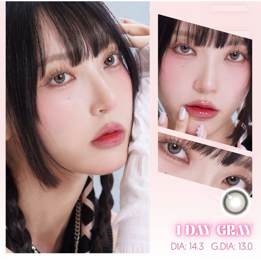 [HỎA TỐC HCM] 1Day Gray - Màu xám tự nhiên - Kính áp tròng Eyesme