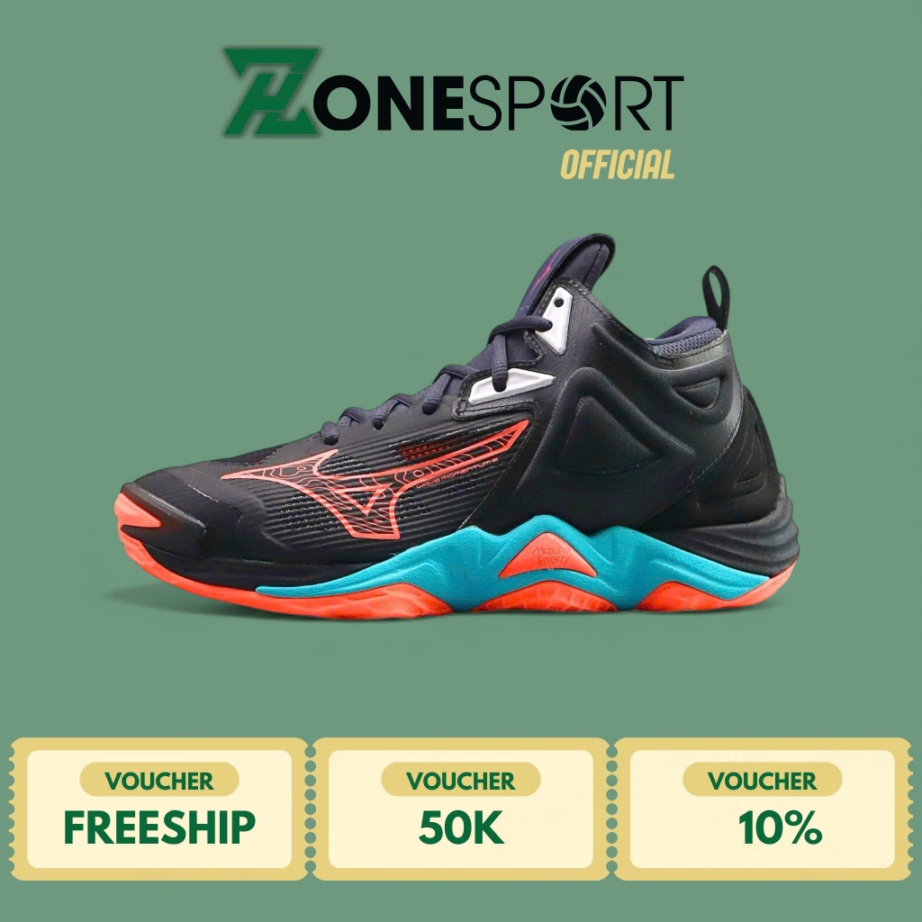 Giày Mizuno Wave Momentum 3 Mid - Giày Bóng Chuyền Cao Cấp cổ cao, ôm chân, thoáng khí, đệm êm ái