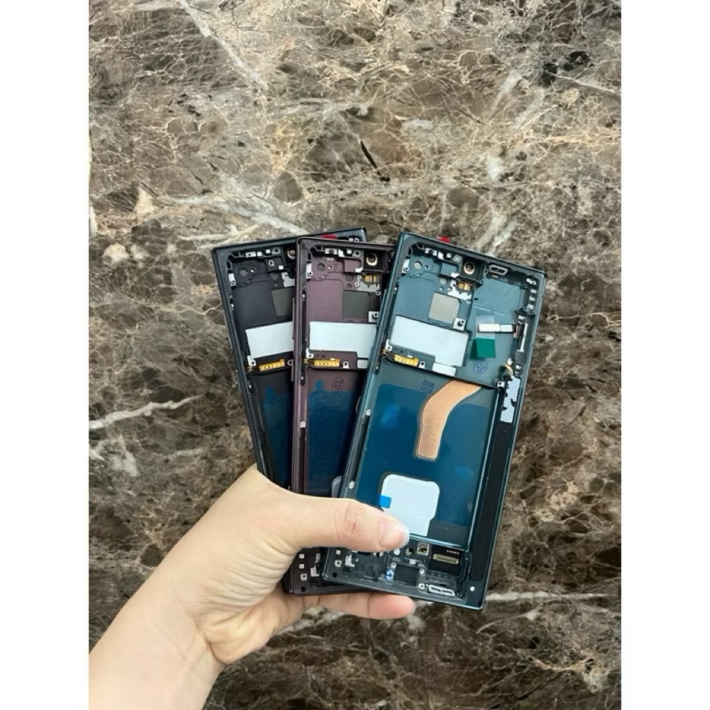 Màn hình thay thế Samsung S22 ultra oled phôi nhỏ, dùng được vân tây (keo+tuvit)
