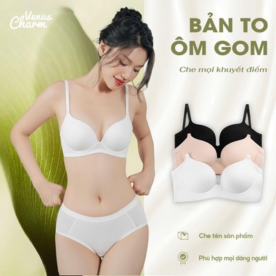 Áo lót không gọng, không viền, an toàn lành tính, đệm 1.2cm nâng nhẹ vòng 1 Venus Charm AK1 2910