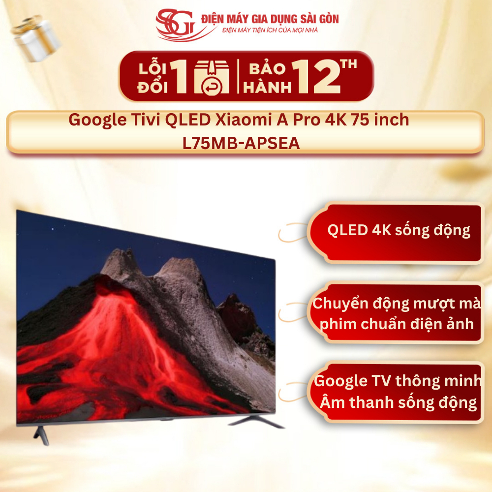 [HÀNG CHÍNH HÃNG] Google Tivi QLED Xiaomi A Pro 4K  L75MB-APSEA 2026